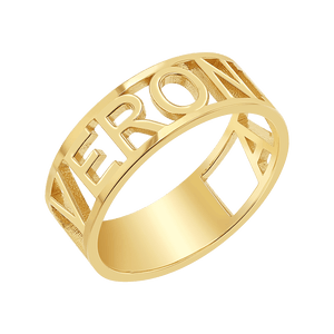 Typical Name Engraved Gold Rings